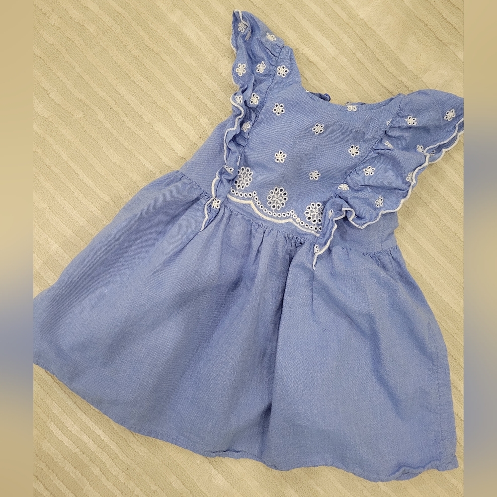 Cat and Jack Blue eyelet dress